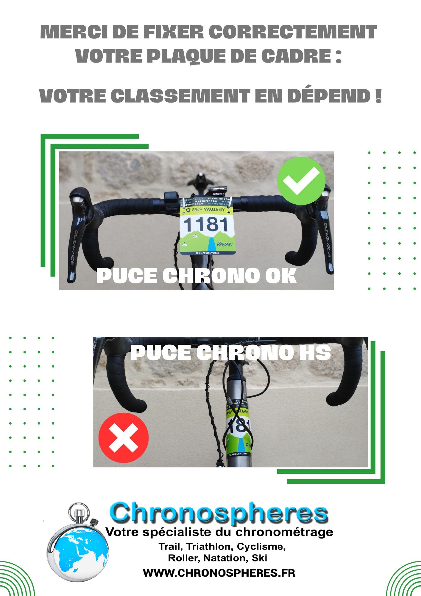 Exemple de fixation de la plaque de cadre